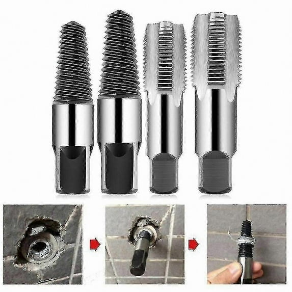 Pipe Thread Repair Kit - Tap and Broken Screw Extractor Set for Hardware Tool Kits