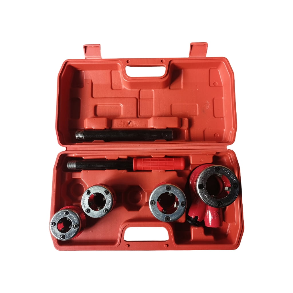 Thread Pipe Risers Tool Pipe Threader Kit Manual Plumber Pipe Threading Set Ratcheting Pipe ...