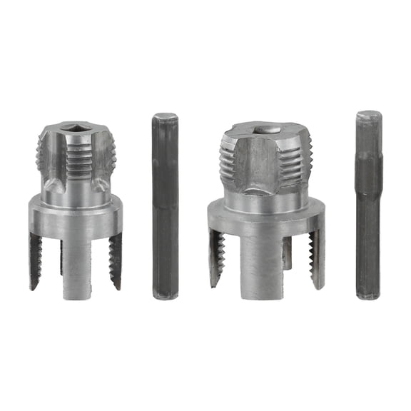 Pipe Threading Tool 2 Pack, Dual Function for Internal and External Threads, For PPR PVC Plastic MPP Pipes, 40Cr Alloy Steel Precision Cutting Edges