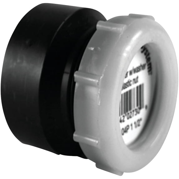 Charlotte Pipe Pipe Trap Adapter Abs/Dwv 1-1/2 " Black Residential Use, Standard Application