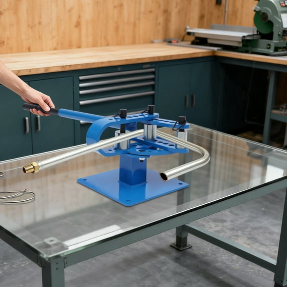 Pipe Tube Bender, Manual Bench Bending Machine Tube Bender 7 Dies Set Used in The Building Industry, Chemical Plants, Central Heating