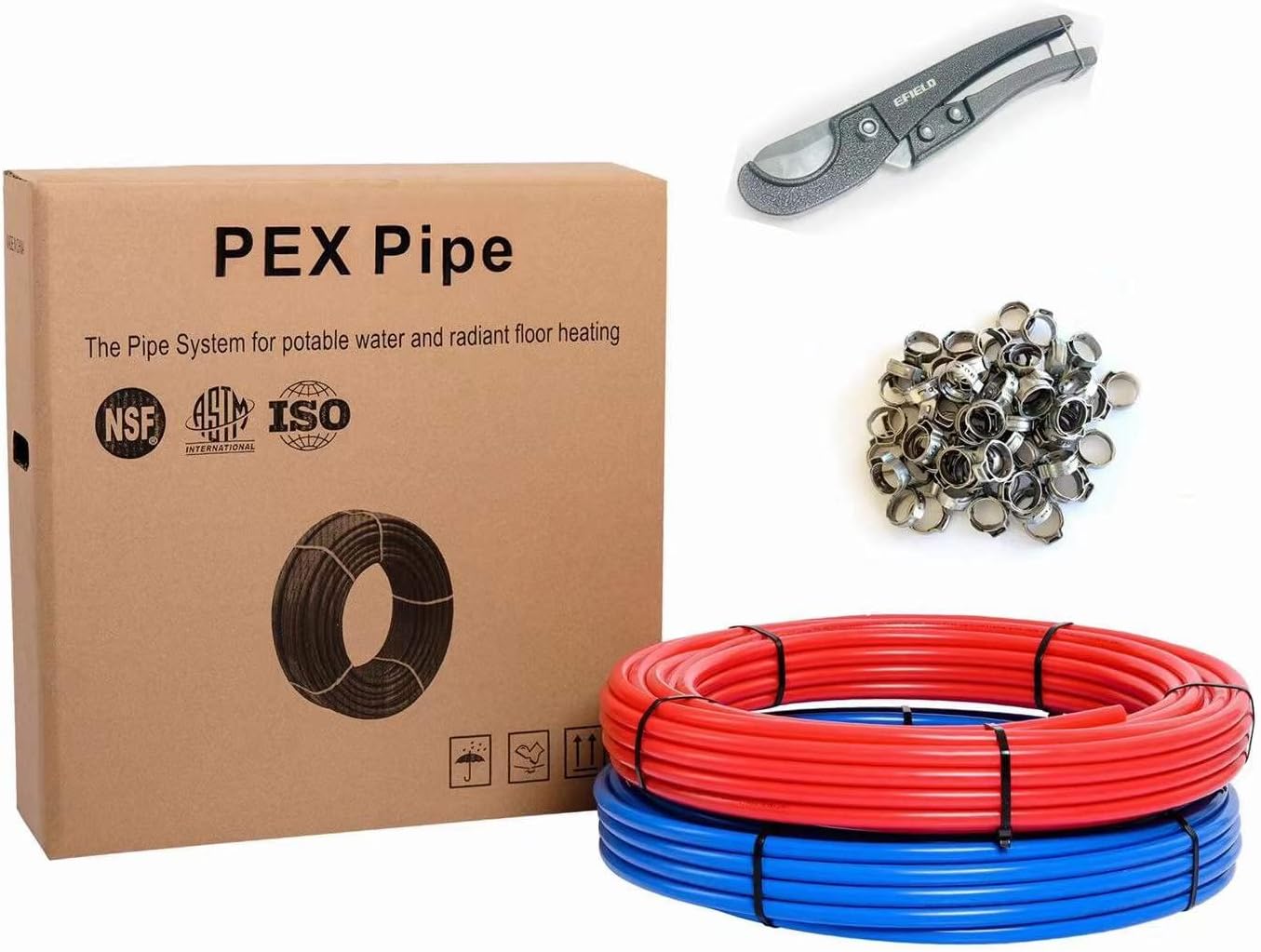 Pipe/Tubing NSF Certified Blue & Red 1/2 Inch 2 X100 Ft (200 Ft) Length