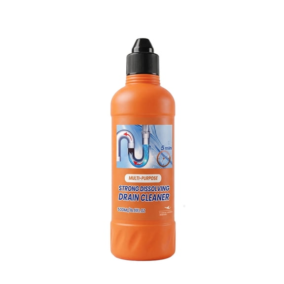 Pipe Unblocker Drain Cleaner - Fast Clog Removal for Kitchen Sink Toilet Sewer - Deodorizing Grease Dissolver - 500ml Bottle (2 Pack)