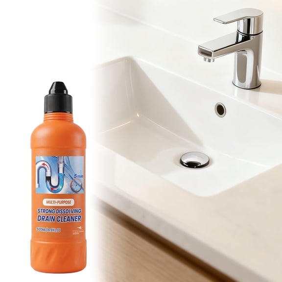 Pipe Unblocking Agent 500ml – Kitchen Toilet Sewer Specialized Dissolves Oil Stain, Fast Blockage Removal Deodorizes, Heavy Duty Household Clog Dissolver