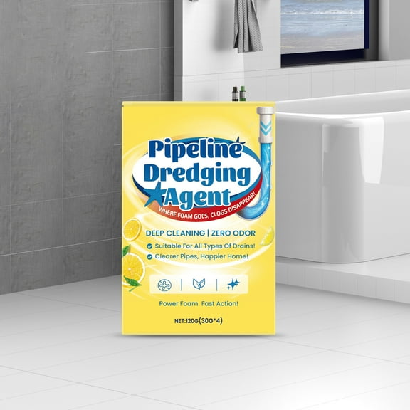 Pipe Unblocking Powder | Powerful Drain Cleaner for Clogs | Fast Foaming Action - Dissolves Grease & Hair | Safe for Pipes, No Damage | Multi-Purpose | 16 oz Pack