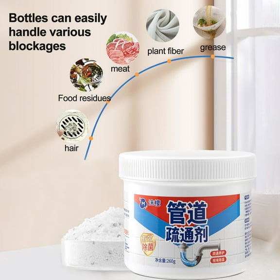 Pipe Unblocking Powder Sink And Drain Unblocking Agent, Fast-Acting Cleaning Tool For Kitchen And Bathroom Pipes, Momeng 1* Cleaning Powder For Blocked Sinks And Drains