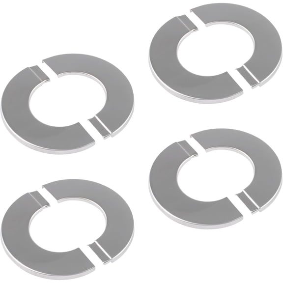Pipe Wall Covers 4Pcs Stainless Steel Round Escutcheon Plates Self-Adhesive Pipe Plate Covers Decorative Shower Pipe Covers, Inner Diameter 34mm/1.34inch