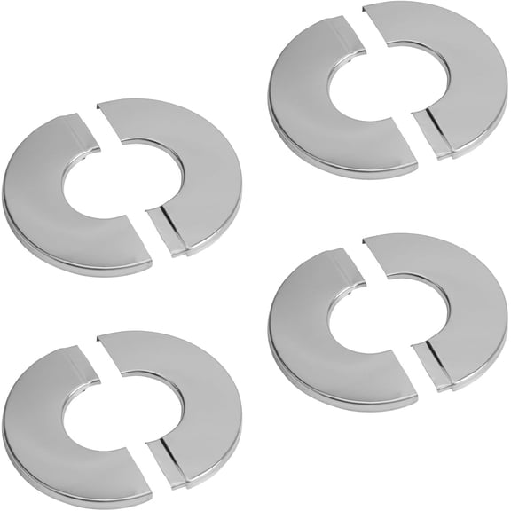 Pipe Wall Covers, 4Pcs Stainless Steel Round Escutcheon Plates Self-Adhesive Pipe Plate Covers Decorative Shower Pipe Covers, Inner Diameter 49mm/1.93inch