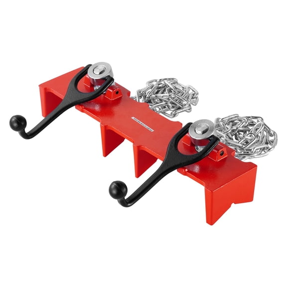 Pipe Welding Clamp 1/2 to 8 Inch, Cast Iron with Dual Chains & Crank Handle, Fully Adjustable for Multiple Pipe Sizes