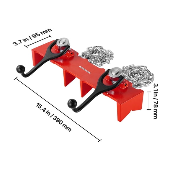 Pipe Welding Vise 1/2-8 Inch - Heavy Duty Cast Iron Clamp with Dual Chains & Crank Handles - Precision Pipe Clamping for Welding & Pipefitting