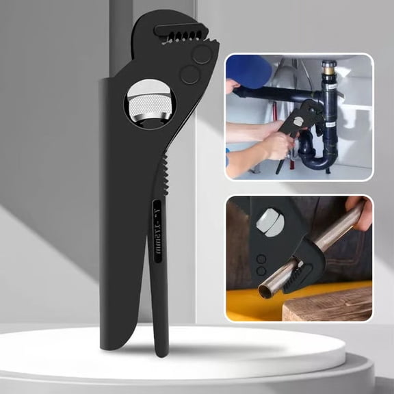 Pipe Wrench, Adjustable Multi-functional Industrial Grade Pipe Wrench, Durable Steel Wrench for Professional Plumbing, High Torque Manual Tool for Mechanical and Pipe Maintenance Services, by UKHCCC