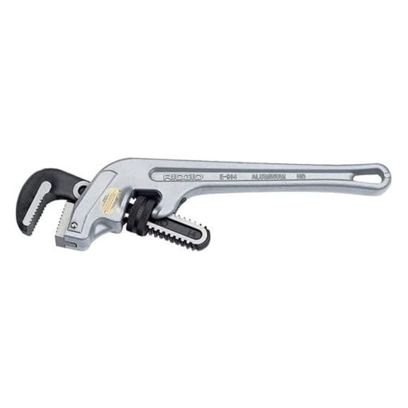 Pipe Wrench, Aluminum 18 Inch - End Pipe Wrench with 2-1/2 Inch Jaw Capacity - I-Beam Handle - Steel Jaws - Professional Trade Tool