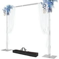 thumbnail image 1 of Pipe and Drape Backdrop Stand, 10x10ft Heavy Duty Adjustable Backdrop Frame with Metal Base, 1 of 4