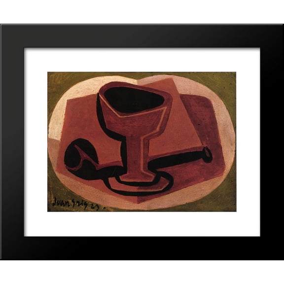 Pipe and Glass 20x24 Framed Art Print by Juan Gris