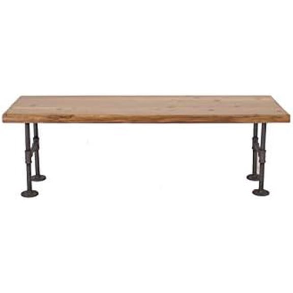 Pipe and Solid Wood Mudroom and Entryway Storage Bench, Solid Wood with Pipe Base by$$Home Decor, Kitchen, & Other