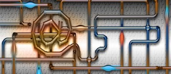 Pipe information Canvas Art - Panoramic Images (30 x 13)