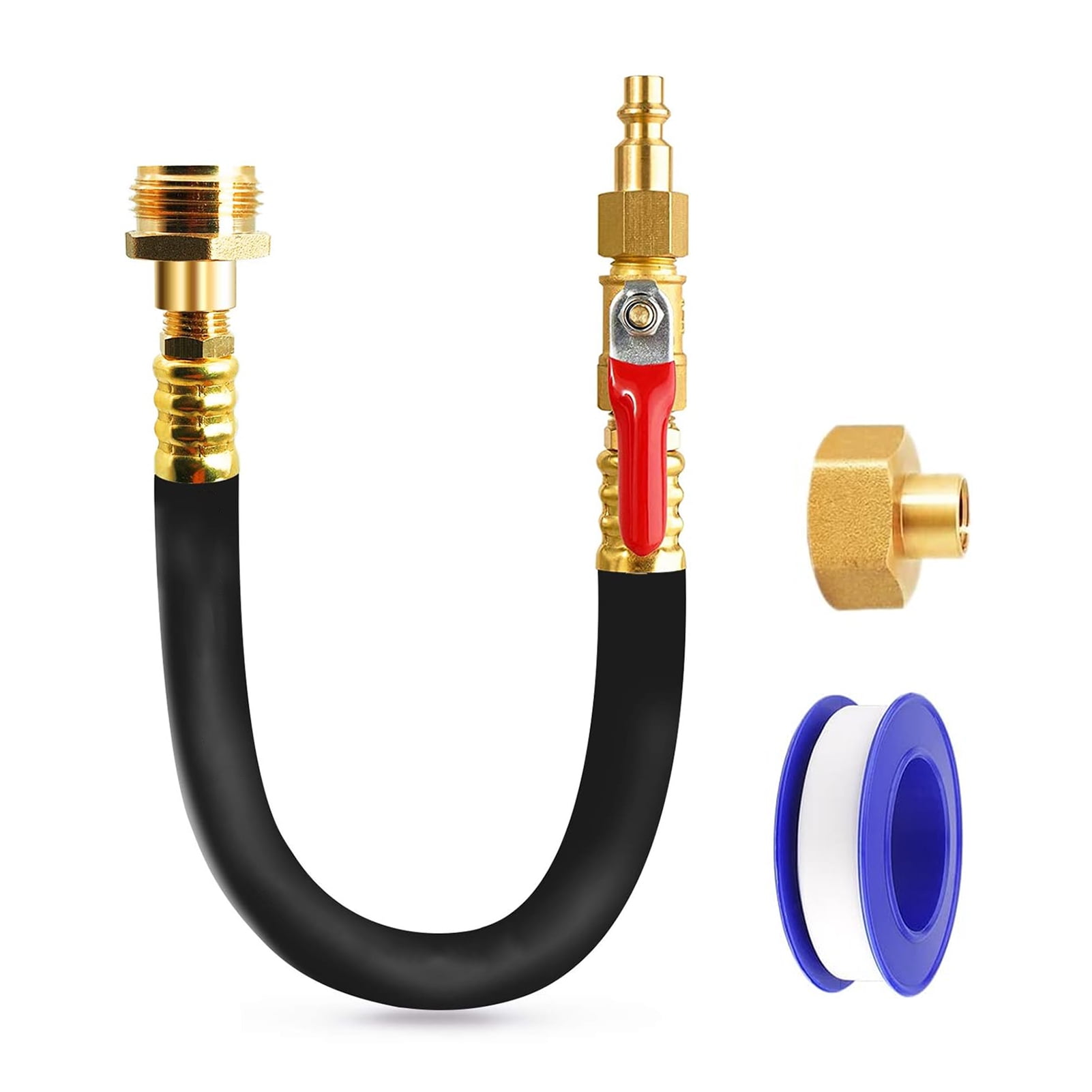 Pipe joint,Kit Sprinkler Blowout Water Blow Out Camper Boat Air Compressor Water Kit Rv Valve Air Compressor Blowout Adapter With Off Valve Air Shut Off Valve Compressor Water Blow