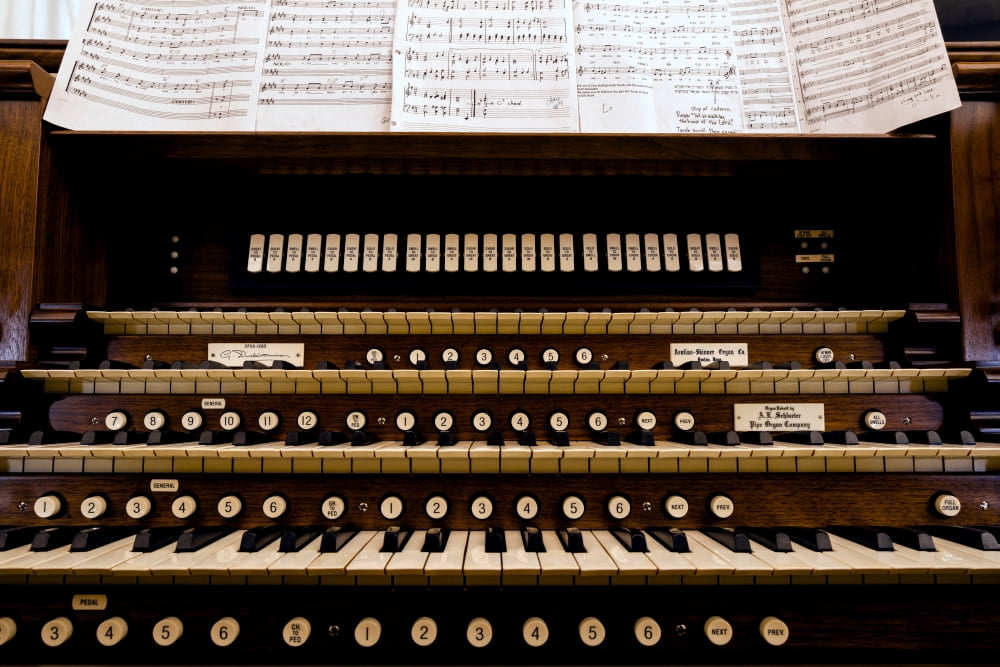 Pipe organ console The Temple Atlanta Fulton County Georgia USA Canvas Art - Panoramic Images (18 x 24)