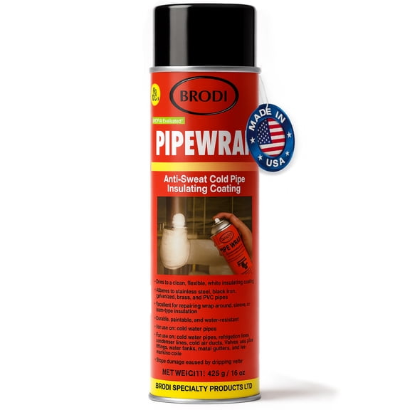 PipeWrap Pipe Insulation Spray Foam for Hard-to-Reach Areas, Fittings & Valves, Anti-Sweat Pipe Coating Spray, Stops Condensation Buildup & Prevents Dripping