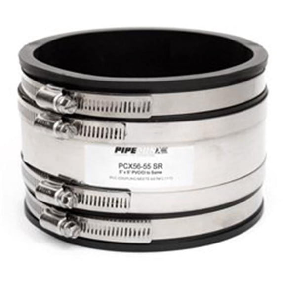 Pipeconx by Uniseal PCX56-22 SR Shear Banded Coupling 2 x 2 in. PVC & Cast Iron
