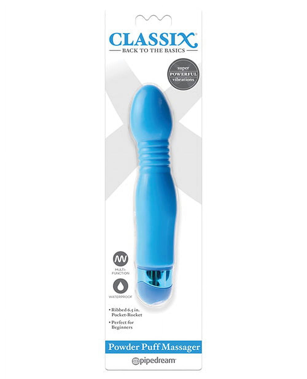 Classix Powder Puff Massager Blue