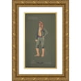 thumbnail image 1 of Pipein Gamba 10x14 Gold Ornate Wood Frame and Double Matted Museum Art Print Titled - Peasant (Chorister) (1906), 1 of 4