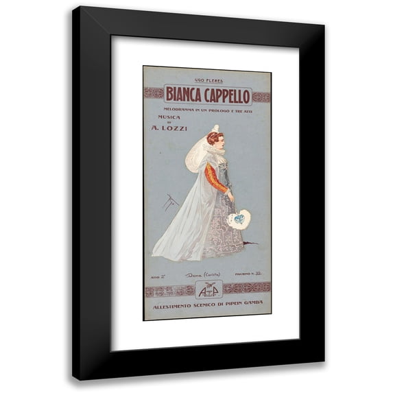 Pipein Gamba 11x18 Black Modern Framed Museum Art Print Titled - Dama (Chorister) (1907-1908)