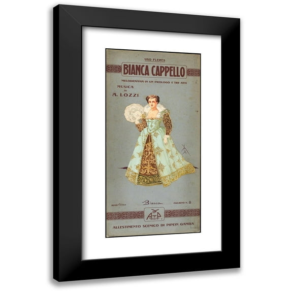 Pipein Gamba 9x14 Black Modern Framed Museum Art Print Titled - Bianca (1910)