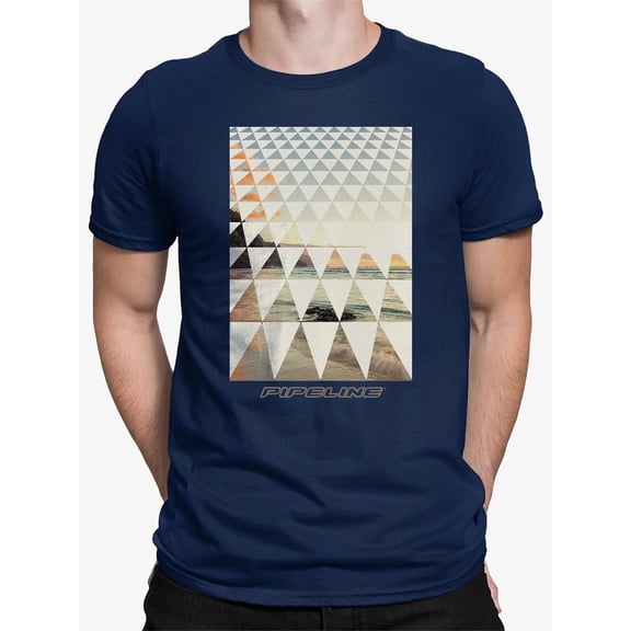 Pipeline Beach Geometric Design - T-shirt Men's