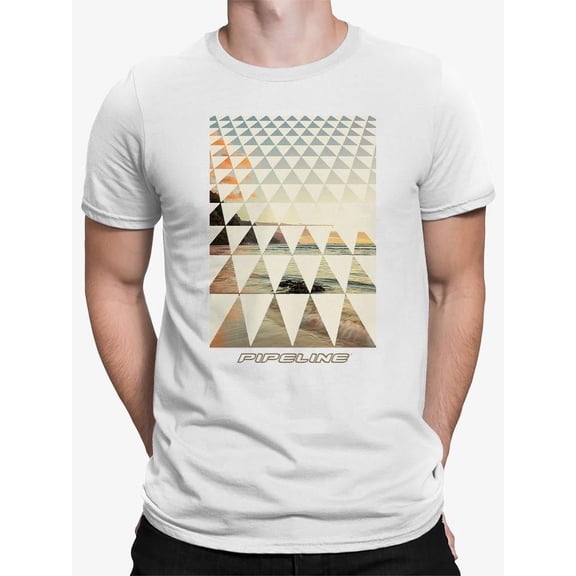 Pipeline Beach Geometric Design - T-shirt Men's