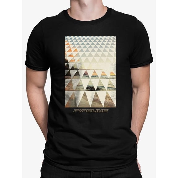Pipeline Beach Geometric Design - T-shirt Men's