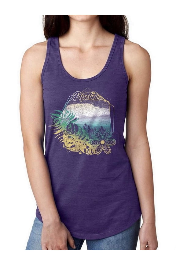 Beach Scene Top Racerback Tank Women's -Pipeline Designs