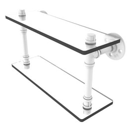 Pipeline Collection 22 in. Glass Shelf with Towel Bar in Oil Rubbed Bronze Pipeline Collection 22 in. Glass Shelf with Towel Bar in Oil Rubbed Bronze