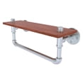 thumbnail image 1 of Pipeline Collection 16 Inch Ironwood Shelf with Towel Bar, 1 of 1