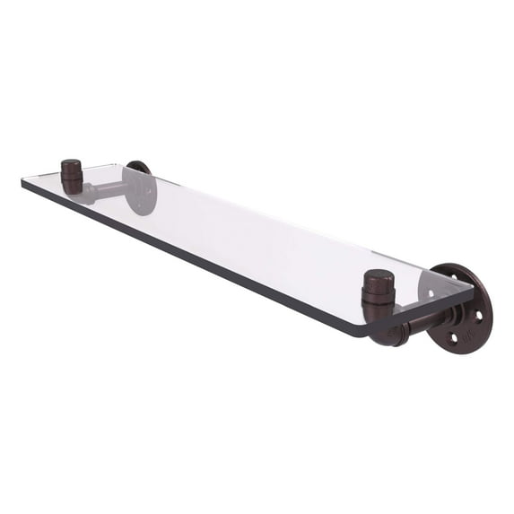 Pipeline Collection 22 Inch Glass Shelf