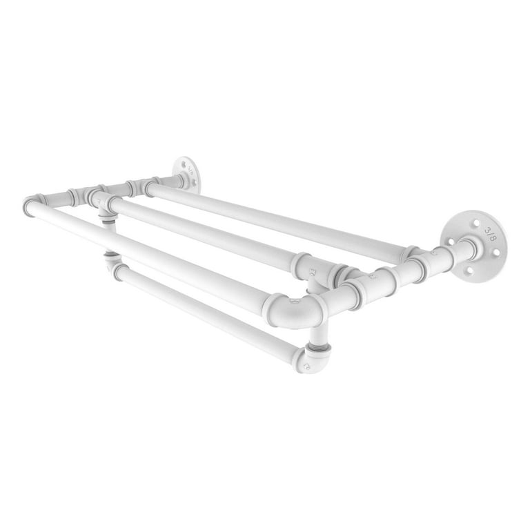 Pipeline Collection 36 in. Wall Mounted Towel Shelf with Towel Bar in Oil Rubbed Bronze Pipeline Collection 36 in. Wall Mounted Towel Shelf with Towel Bar in Oil Rubbed Bronze