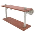 thumbnail image 1 of Pipeline Collection Ironwood Double Shelf - Satin Nickel / 16 Inch, 1 of 7