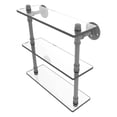 thumbnail image 1 of Pipeline Collection Triple Glass Shelf - Matte Gray / 16 Inch, 1 of 3