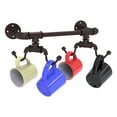 thumbnail image 1 of Pipeline Collection Wall Mounted 4 Coffee Mug Rack in Antique Bronze, 1 of 3