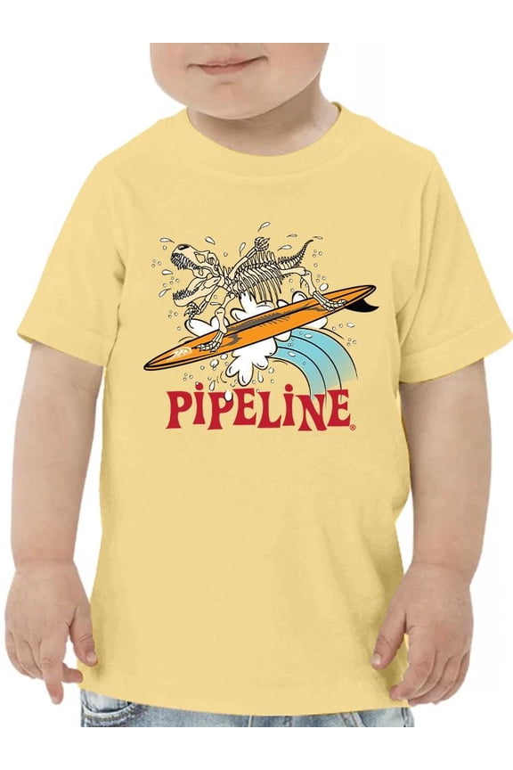 Dino Surf Adventure - Toddler Boy's Beach Graphic Tee
