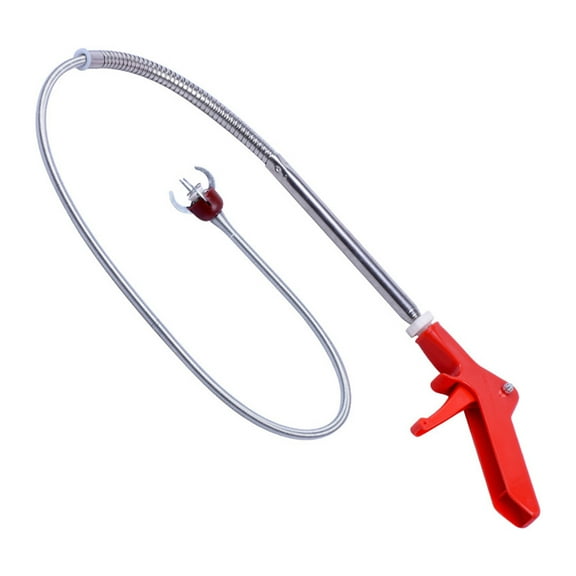 Pipeline Dredge Hook Cleaner Gripper Grabber Pickup Tool Flexible Drain Clog Remover Retractable Claw Retriever for Kitchen Toilet Tub