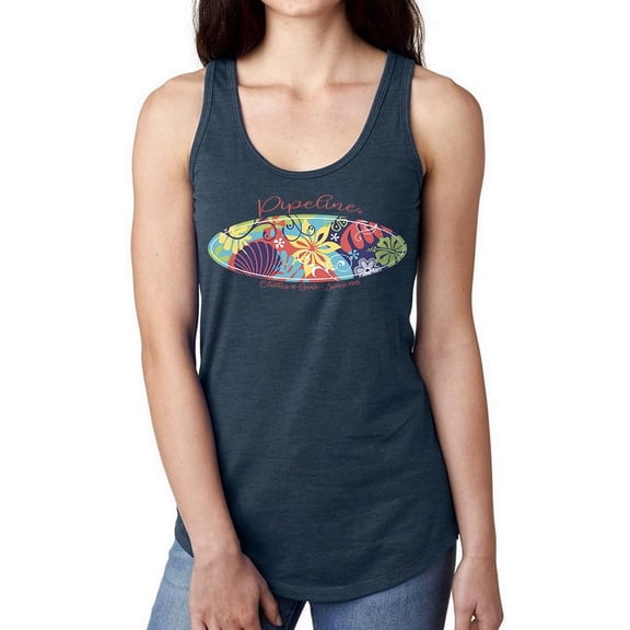 Pipeline Floral Surfboard Racerback Tank Women's -Pipeline Designs