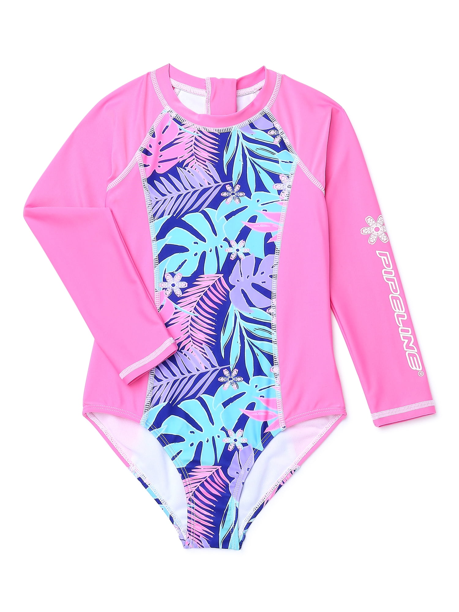 Girls L/S Strawberry Rashguard Swimsuit