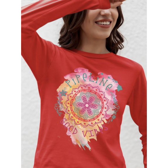 Pipeline Waveflower Good-Vibes Trend - Long Sleeve Women's