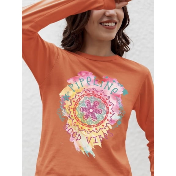 Pipeline Waveflower Good-Vibes Trend - Long Sleeve Women's