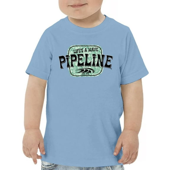 Pipeline Life's a Wave Surf Style - Toddler Boy's Beach Graphic Tee
