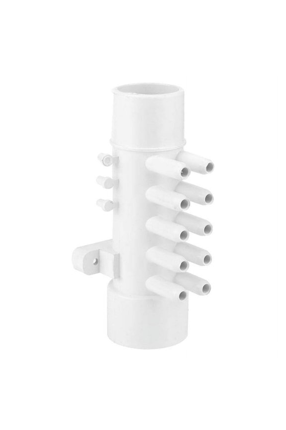 Pipeline Manifold Water Spa Swimming Pool Accessories, Swimming Pool Spa Distributor SPA Accessories 10-Hole Air Outlet,1 x splitter,white
