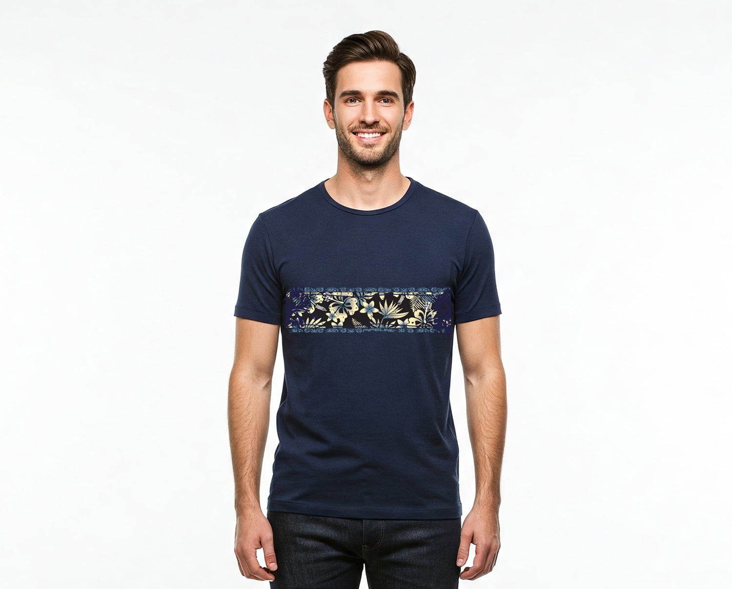 Pipeline Men's Father’s Day Island Bloom Print Short Sleeve Cotton Crew Neck T-shirt