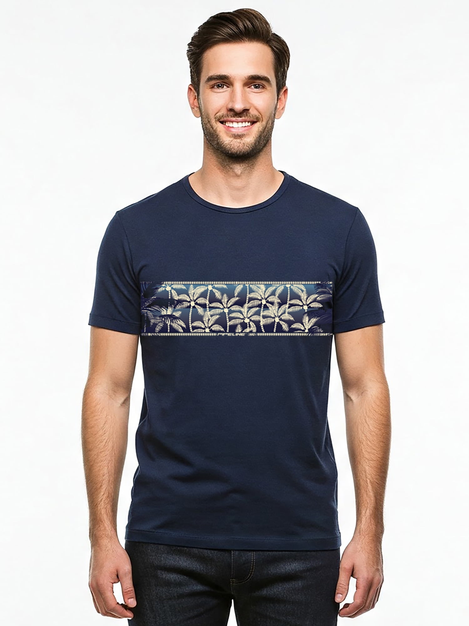 Pipeline Men's Father’s Day Palm Haven Print Short Sleeve Cotton Crew Neck T-shirt