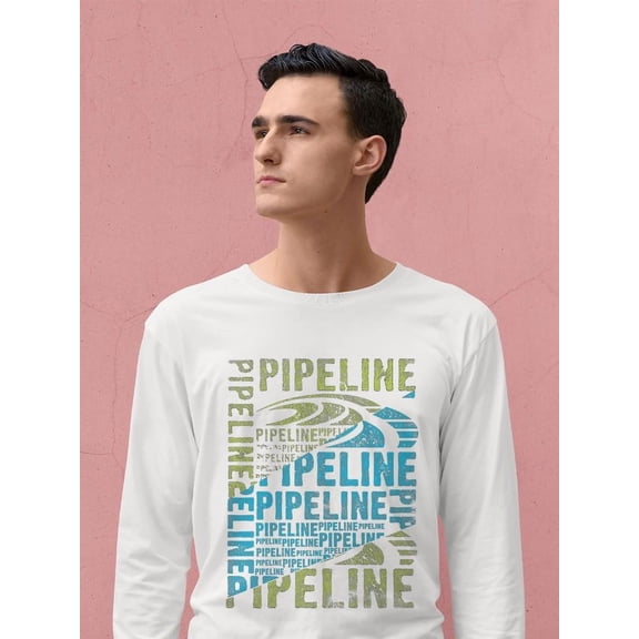 Pipeline Surf Style Graphic Top - Long Sleeve Men's